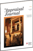 Appraisal Journal Cover Fall 2009